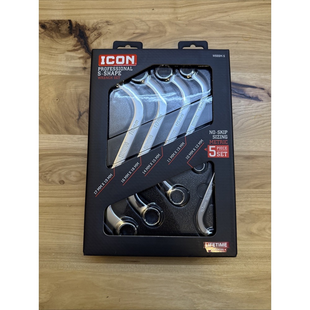 Icon S Shape Wrench Set & Icon Angle Open End Set & Icon Crowfoot Wrench-Metric - Picture 2 of 11